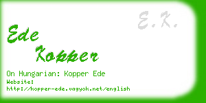 ede kopper business card